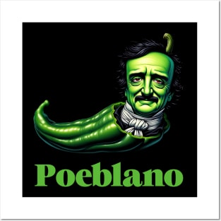 Edgar Allan Poe Funny Poeblano Pepper Posters and Art